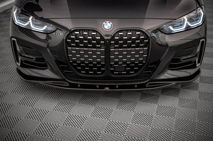 Front Ansatz V.1 für BMW 4er M-Paket / M440i G22 / G23 / G22 Facelift / G23 Facelift schwarz Hochglanz