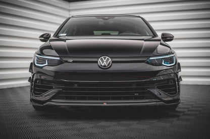 Front Ansatz V.6 für VW Golf R Mk8 schwarz Hochglanz
