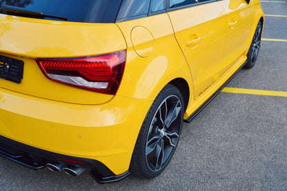 Seitenschweller Ansatz für Audi S1 8X schwarz Hochglanz