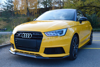 Front Ansatz für Audi S1 8X schwarz Hochglanz
