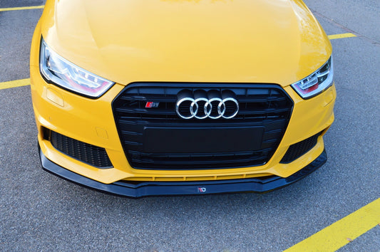 Front Ansatz für Audi S1 8X schwarz Hochglanz