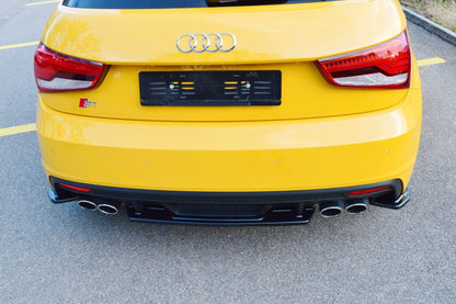 Heckansatz Audi S1 8X schwarz Hochglanz