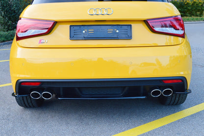 Heckansatz Audi S1 8X schwarz Hochglanz