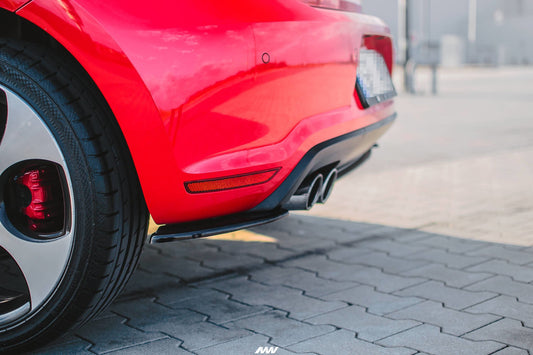 Heck Ansatz Flaps Diffusor für VW Polo GTI Mk5  schwarz Hochglanz