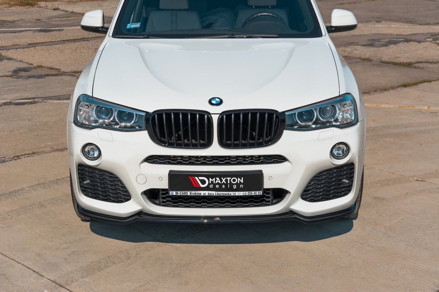 Front Ansatz für BMW X3 M-Paket F25 Facelift schwarz Hochglanz