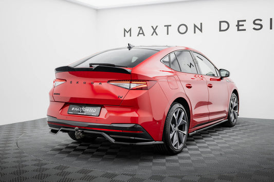 Mittlerer Cup Diffusor DTM Look Heck Ansatz für Skoda Enyaq Coupe iV RS  schwarz Hochglanz