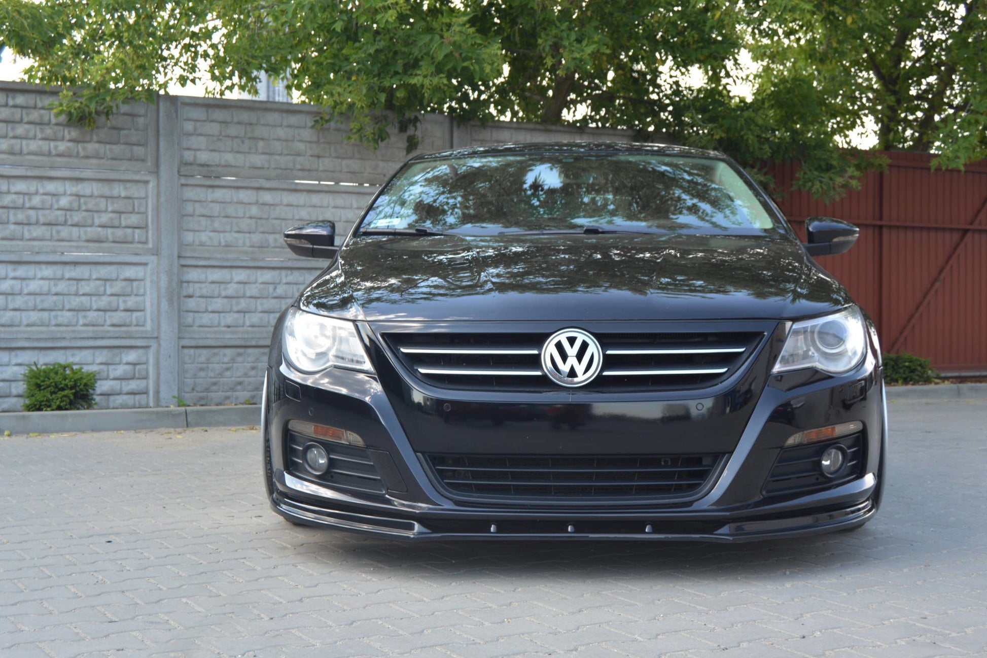Front Ansatz für VW PASSAT CC vor Facelift, STANDARD STOßSTANGE Carbon Look