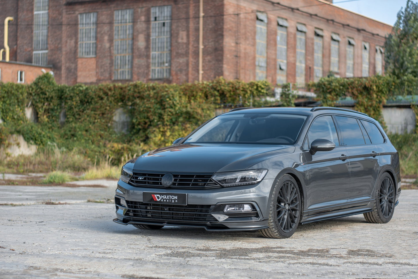 Front Ansatz V.2 für VW Passat R-Line B8 schwarz Hochglanz