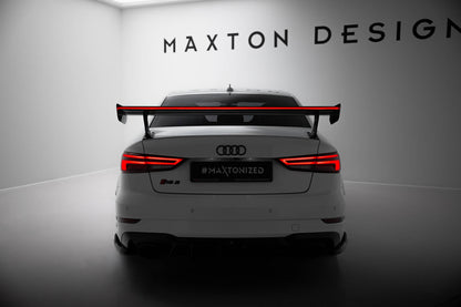 Carbon Spoiler With External Brackets Uprights + LED Audi A3 / A3 S-Line / S3 / RS3 Limousine 8V / 8V Facelift