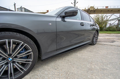 Seitenschweller Ansatz für BMW 3er M-Paket G20  schwarz Hochglanz