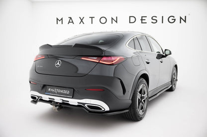 Mittlerer Cup Diffusor DTM Look Heck Ansatz für Mercedes-Benz GLC Coupe AMG-Line C254 schwarz Hochglanz