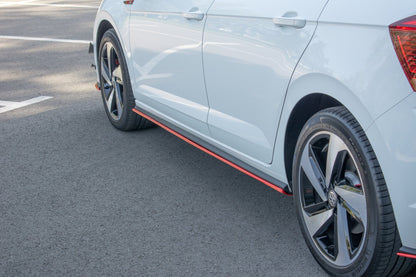Seitenschweller Ansatz für VW Polo GTI / R-line Mk6 schwarz Hochglanz