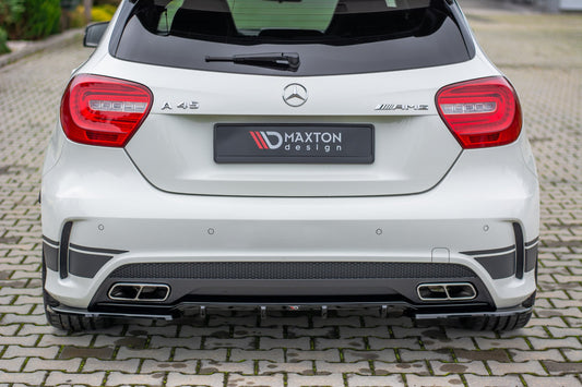 Heck Ansatz Flaps Diffusor für Mercedes A45 AMG W176 schwarz Hochglanz