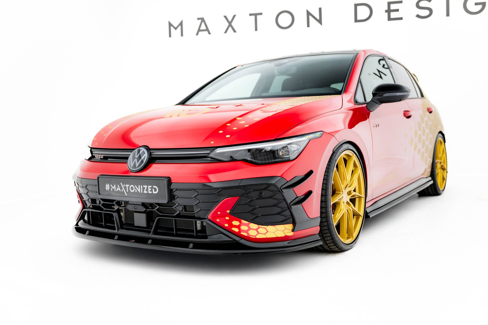 Front Ansatz V.2 für VW Golf GTI Clubsport Mk8 Facelift schwarz Hochglanz