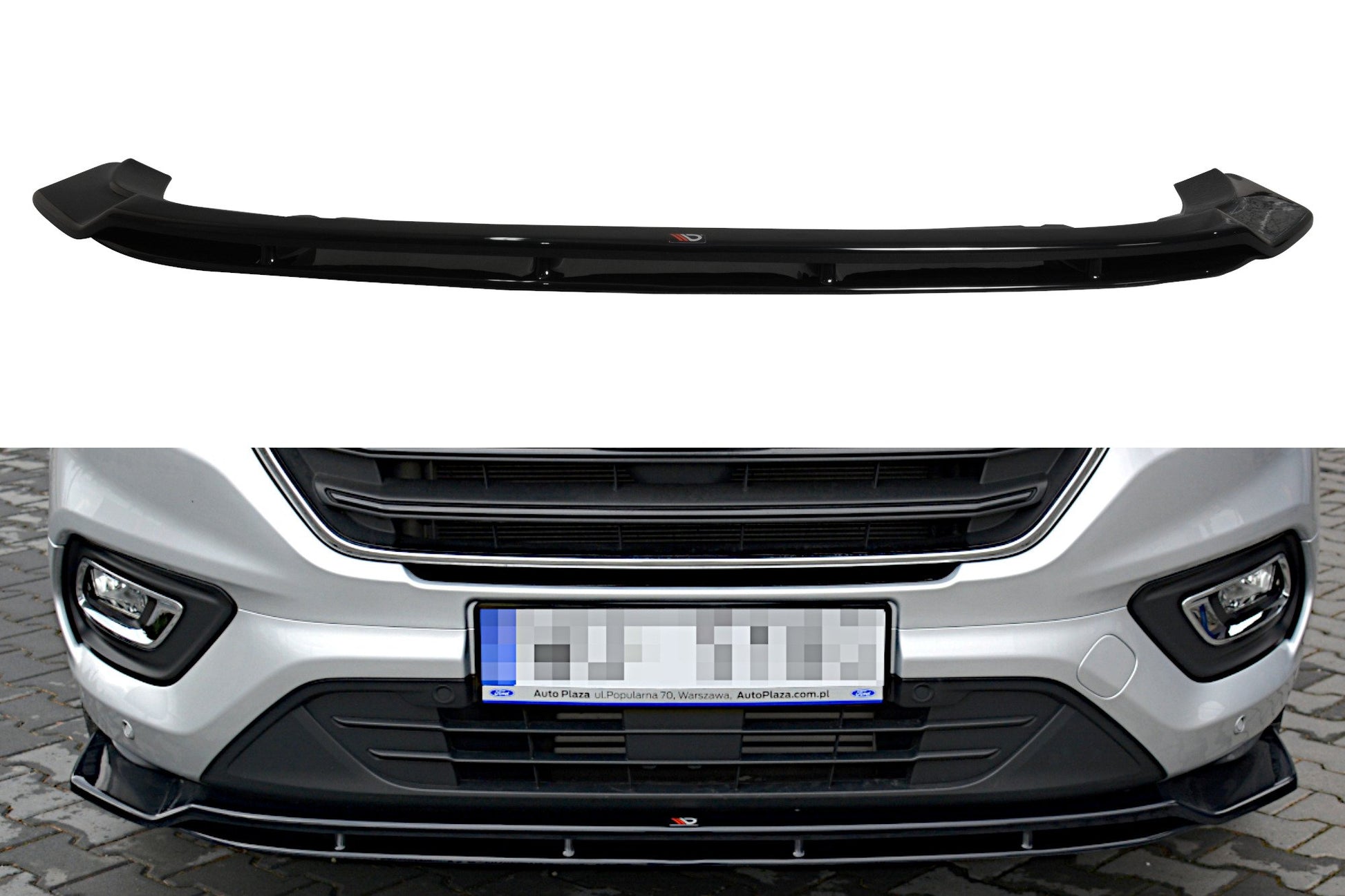 Front Ansatz V.1 für Ford Transit Custom Mk1 Facelift / Tourneo Custom Mk1 Facelift schwarz Hochglanz