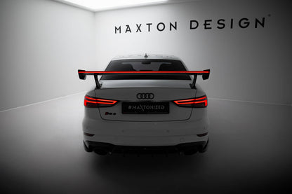 Carbon Spoiler With External Brackets Uprights + LED Audi A3 / A3 S-Line / S3 / RS3 Limousine 8V / 8V Facelift
