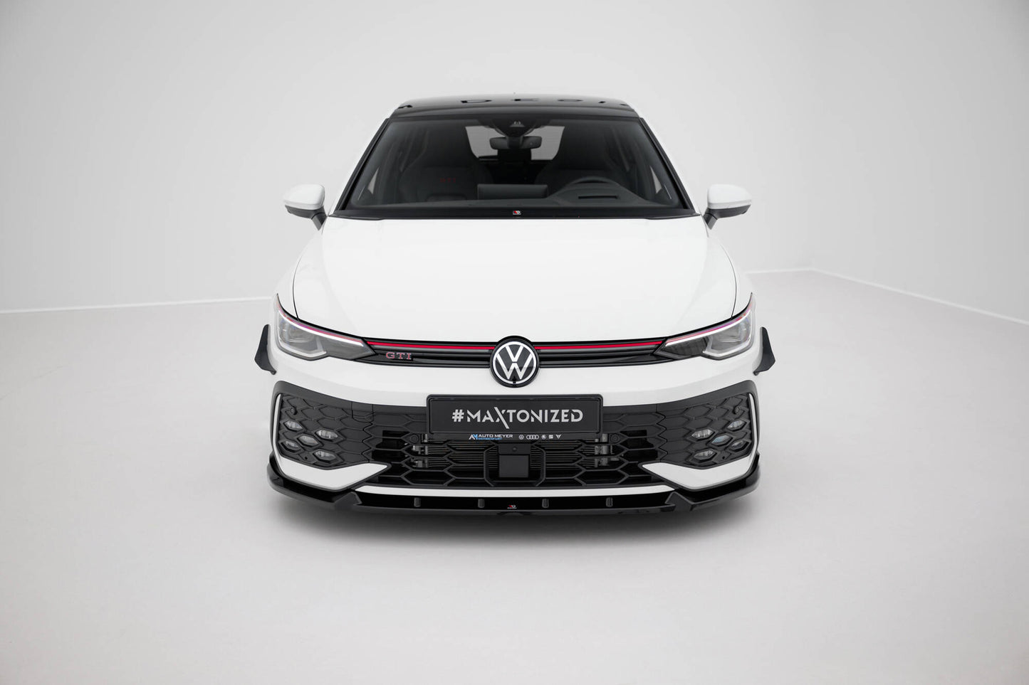 Front Ansatz V.2 für VW Golf GTI / GTE / R-Line Mk8 Facelift schwarz Hochglanz