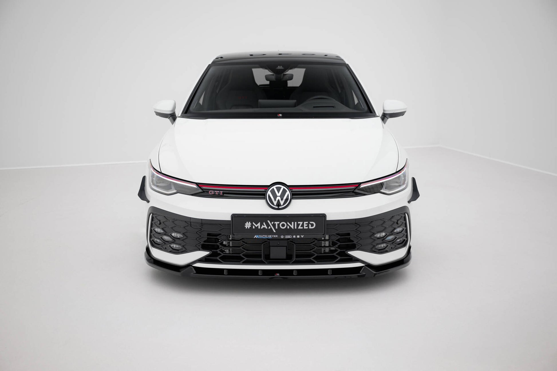 Front Ansatz V.2 für VW Golf GTI / GTE / R-Line Mk8 Facelift schwarz Hochglanz