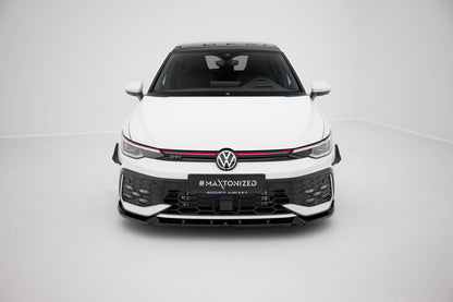 Front Ansatz V.2 für VW Golf GTI / GTE / R-Line Mk8 Facelift schwarz Hochglanz