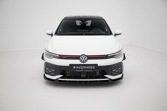 Front Ansatz V.2 für VW Golf GTI / GTE / R-Line Mk8 Facelift schwarz Hochglanz