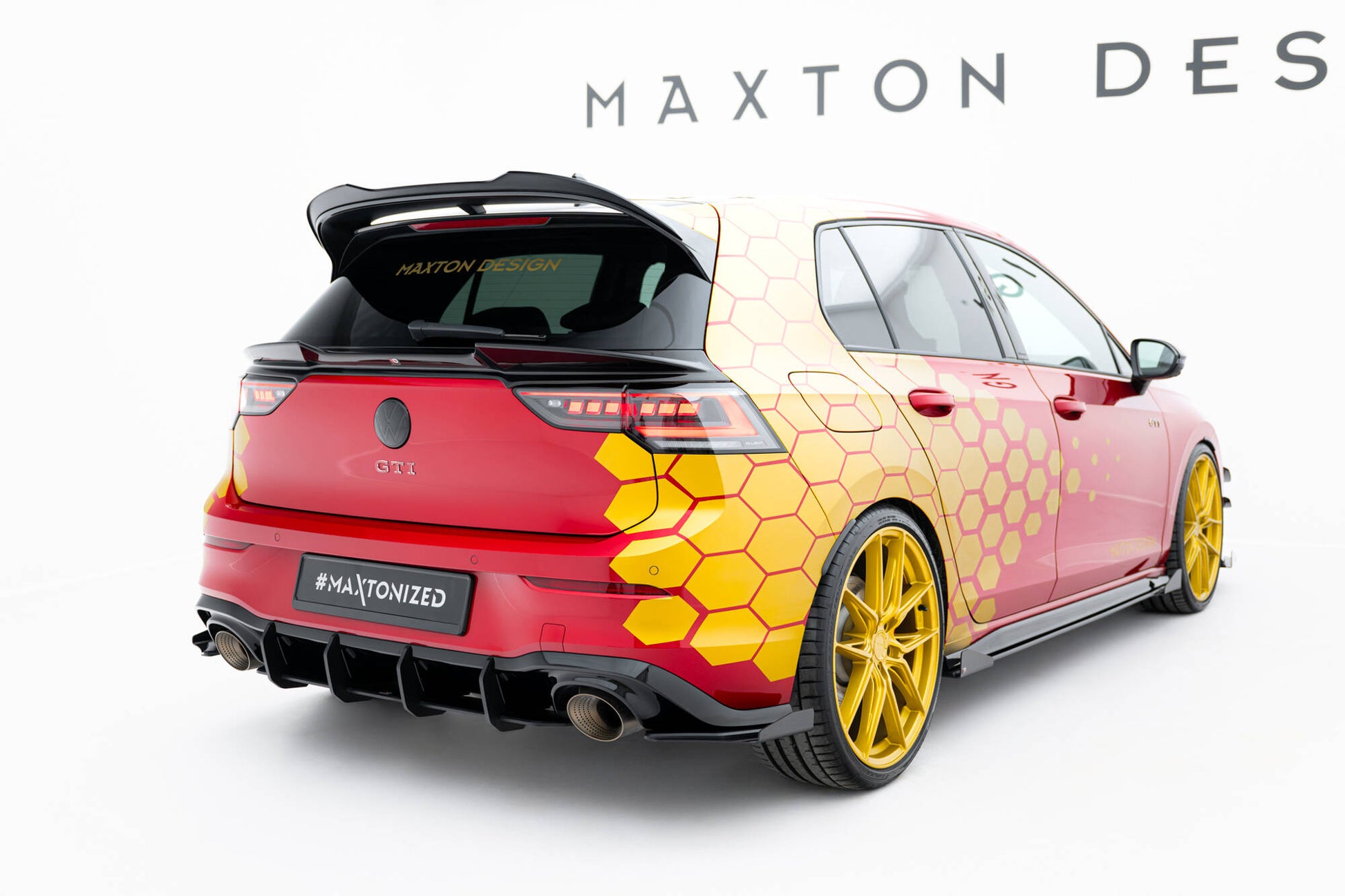 Hintere Seiten Flaps für VW Golf GTI Clubsport Mk8 Facelift schwarz Hochglanz