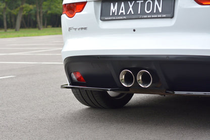 Heck Ansatz Flaps Diffusor für JAGUAR F-TYPE schwarz Hochglanz