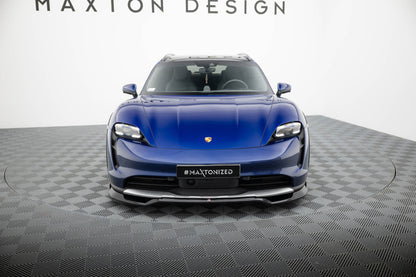 Front Ansatz für Porsche Taycan Cross Turismo 4S schwarz Hochglanz