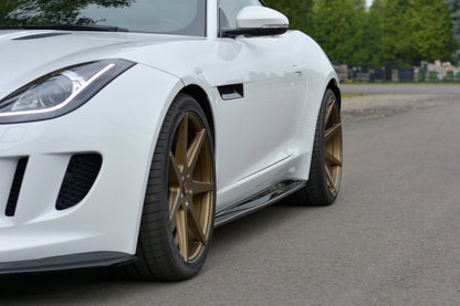 Seitenschweller Ansatz für JAGUAR F-TYPE schwarz Hochglanz