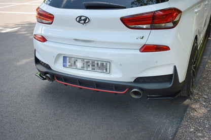 Diffusor Heck Ansatz für Hyundai I30 N Mk3 Hatchback schwarz Hochglanz