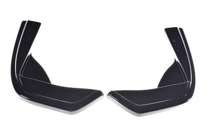 Heck Ansatz Flaps Diffusor für Mercedes-AMG C 43 Limousine W205 Facelift schwarz Hochglanz