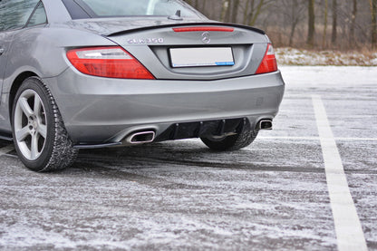 Diffusor Heck Ansatz für Mercedes SLK R172 schwarz Hochglanz
