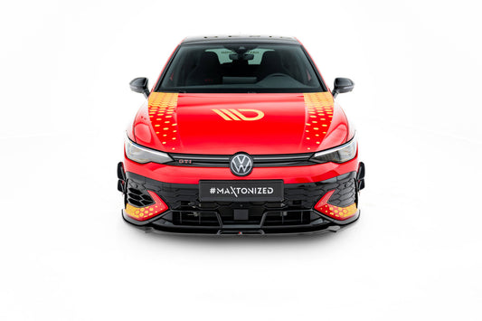 Front Ansatz V.3 für VW Golf GTI Clubsport Mk8 Facelift schwarz Hochglanz
