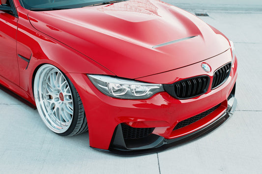 Front Ansatz für + Rahmen Fur Seitlich Lufteinlasse BMW M3 F80 schwarz matt