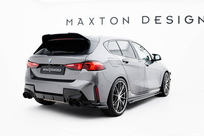 Heck Ansatz Flaps Diffusor V.5 für BMW M135i F70 schwarz Hochglanz