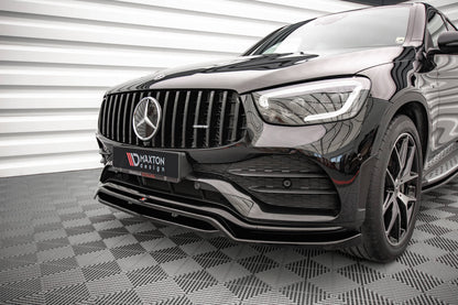 Front Ansatz für Mercedes-AMG GLC 43 / AMG-Line SUV X253 Facelift  schwarz Hochglanz