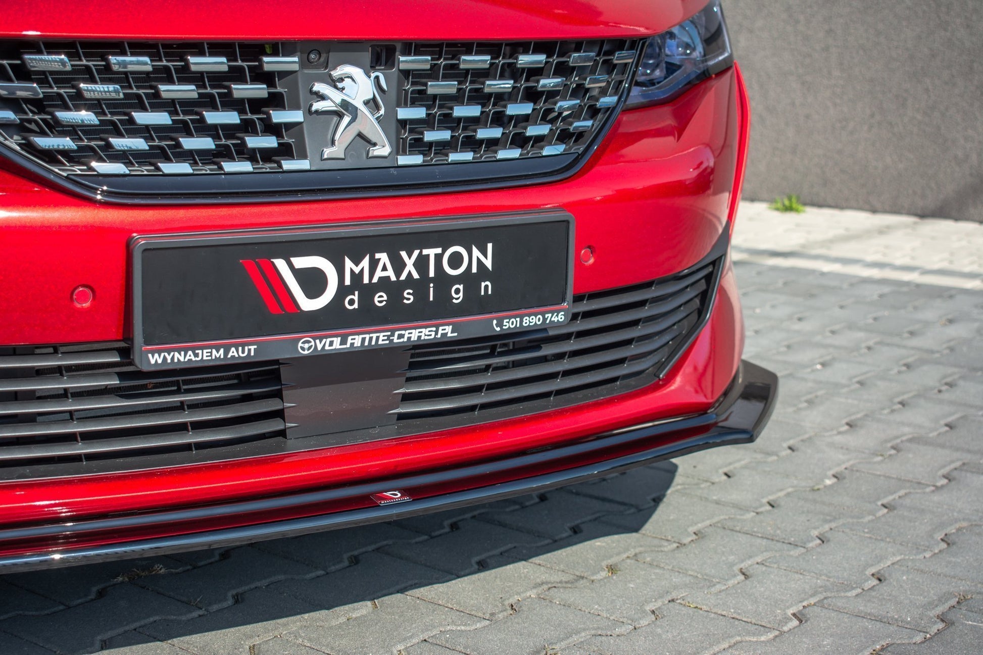 Front Ansatz V.2 für Peugeot 508 Mk2 schwarz Hochglanz