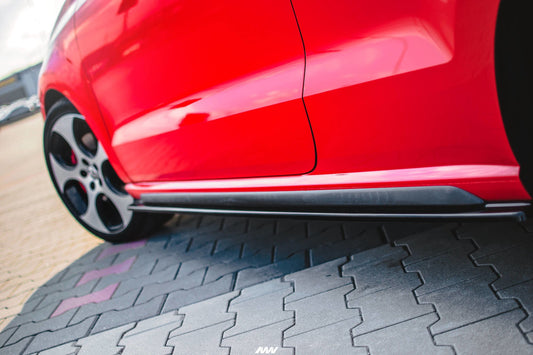 Seitenschweller Ansatz für VW Polo GTI Mk5  schwarz Hochglanz