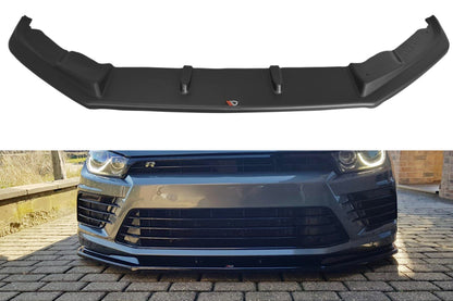 Front Ansatz V.1 für VOLKSWAGEN SCIROCCO MK.3 R FACELIFT schwarz Hochglanz
