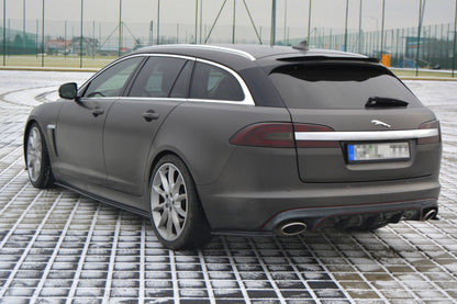 Heck Ansatz Flaps Diffusor für JAGUAR XF (X250) MK1 SPORTBRAKE S-PACK schwarz Hochglanz