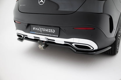 Mittlerer Cup Diffusor DTM Look Heck Ansatz für Mercedes-Benz GLC Coupe AMG-Line C254 schwarz Hochglanz