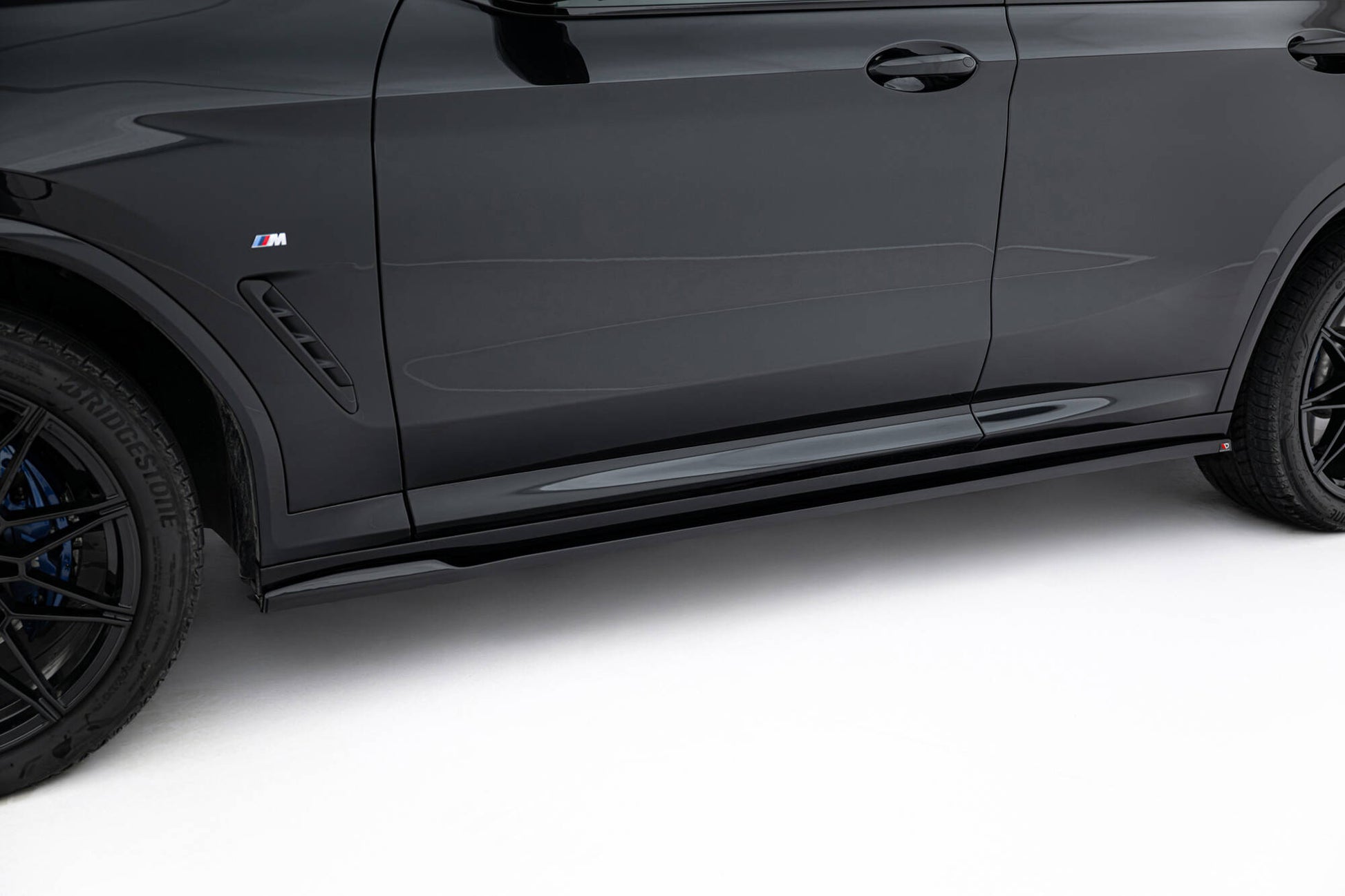 Seitenschweller Ansatz für BMW X4 M-Paket G02 Facelift schwarz Hochglanz