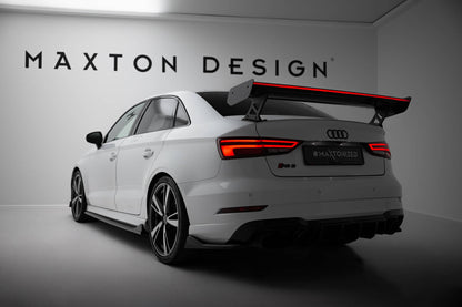 Carbon Spoiler With External Brackets Uprights + LED Audi A3 / A3 S-Line / S3 / RS3 Limousine 8V / 8V Facelift