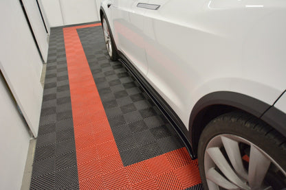 Seitenschweller Ansatz für V.1 für TESLA MODEL X schwarz Hochglanz