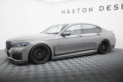 Set of Carbon Fiber Splitters BMW 7 M-Paket G11 Facelift schwarz matt