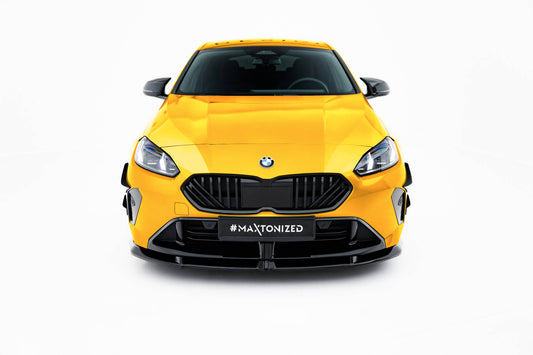 Front Ansatz V.3 für BMW 1er M-Paket F70 schwarz Hochglanz