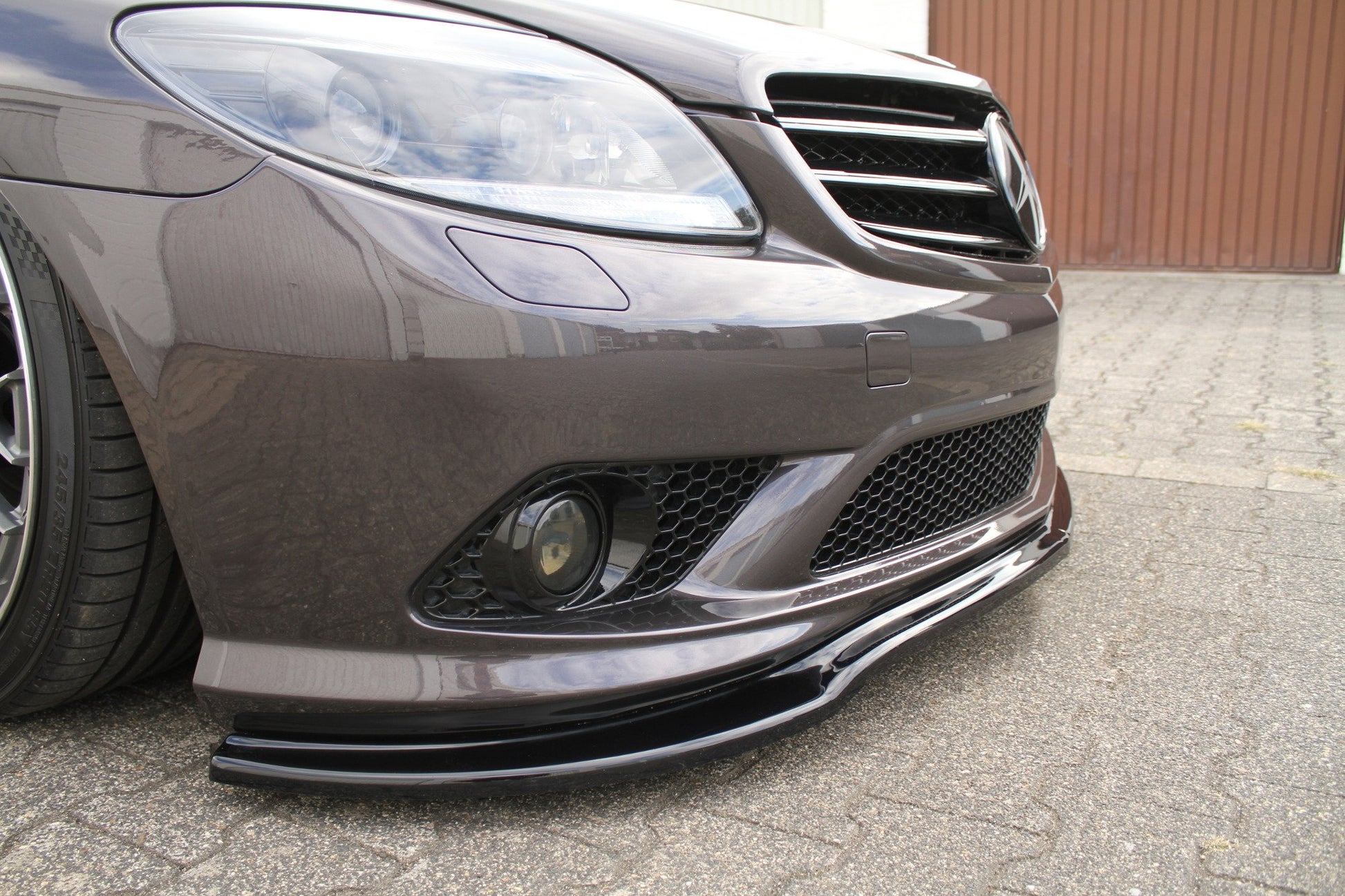 Front Ansatz für MERCEDES CL 500 C216 AMGLINE schwarz Hochglanz