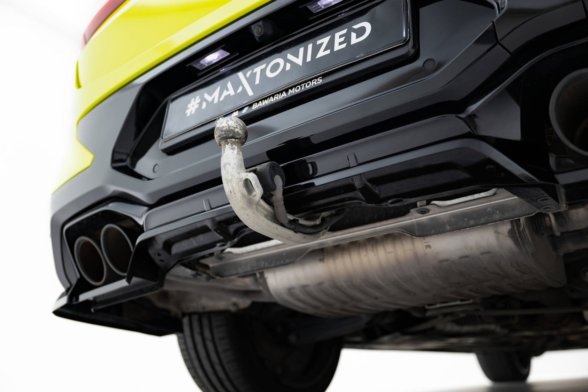 Mittlerer Cup Diffusor DTM Look Heck Ansatz für BMW X4M F98 Facelift schwarz Hochglanz