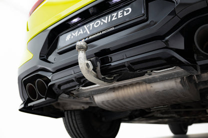 Mittlerer Cup Diffusor DTM Look Heck Ansatz für BMW X4M F98 Facelift schwarz Hochglanz