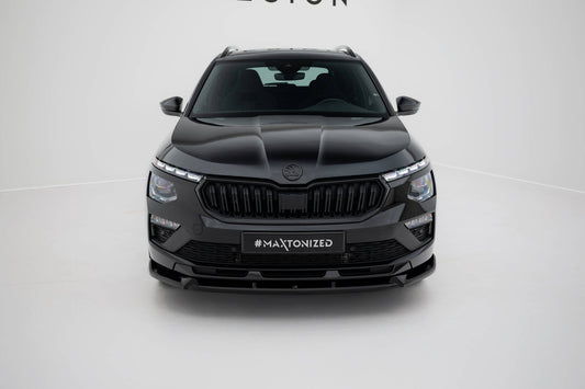 Front Ansatz V.2 für Skoda Kamiq Monte Carlo Mk1 Facelift schwarz Hochglanz