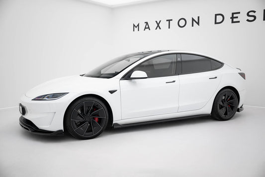 Seitenschweller Ansatz für V.3 für Tesla Model 3 Performance Mk1 Facelift  schwarz Hochglanz